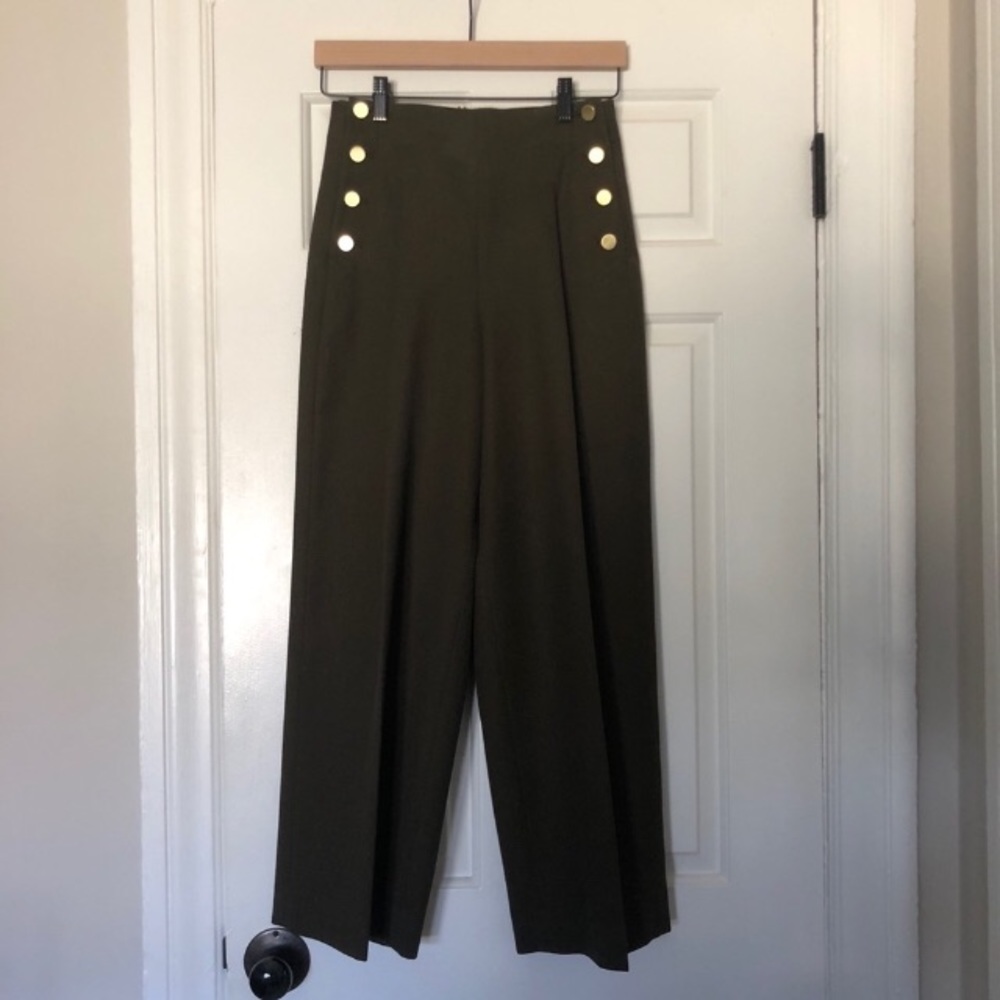 Club Monaco Army Green Culotte Pants